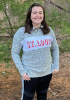 St Louis Womens Grey Cozy Quarter Zip Qtr