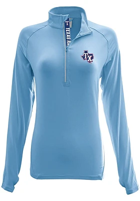Levelwear Texas Rangers Womens Light Blue Energy Qtr Zip Pullover