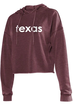 Texas Womens Red Wordmark Hooded Sweatshirt