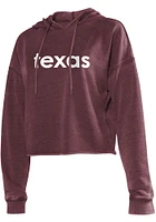 Texas Womens Red Wordmark Hooded Sweatshirt