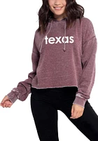 Texas Womens Red Wordmark Hooded Sweatshirt