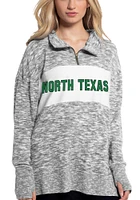 North Texas Mean Green Womens Grey Cozy Qtr Zip