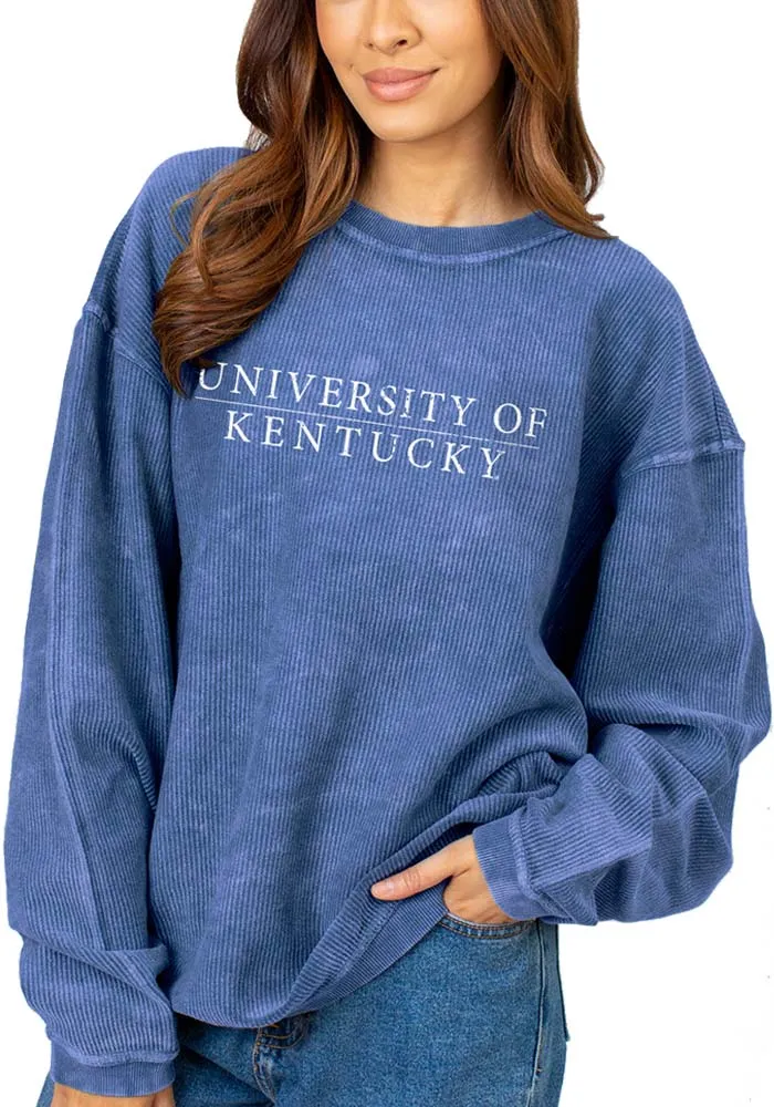 Kentucky Wildcats Womens Corded Crew Sweatshirt