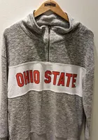 Ohio State Buckeyes Womens Grey Cozy 1/4 Zip Pullover