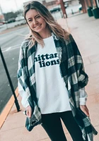 Penn State Nittany Lions Womens White Corded Design Crew Sweatshirt