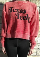 Texas Tech Red Raiders Womens Corded Boxy Crew Sweatshirt