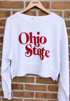 Ohio State Buckeyes Womens Corded Boxy Crew Sweatshirt