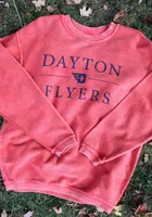 Dayton Flyers Womens Red Corded Crew Sweatshirt