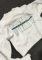 Michigan State Spartans Womens Ash Hailey Crew Sweatshirt