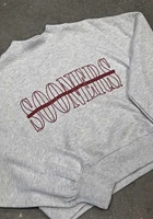 Oklahoma Sooners Womens Ash Hailey Crew Sweatshirt
