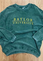 Baylor Bears Womens Green Corded Crew Sweatshirt