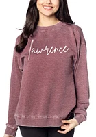 Lawrence Womens Maroon Campus Crew Sweatshirt