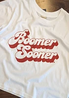 Oklahoma Sooners Womens White Short n Sweet Crop Sleeve T-Shirt
