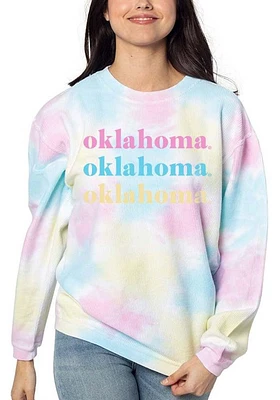 Oklahoma Sooners Womens White Corded Detail Crew Sweatshirt