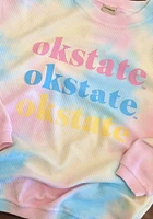 Oklahoma State Cowboys Womens White Corded Design Crew Sweatshirt