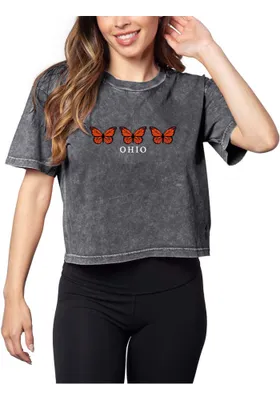 Ohio Womens Grey Short N Sweet Sleeve T-Shirt