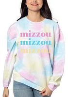 Missouri Tigers Womens White Corded Crew Sweatshirt