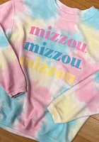 Missouri Tigers Womens White Corded Crew Sweatshirt