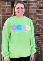 Cincinnati Womens Green Corded Crew Sweatshirt