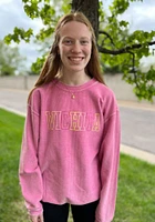 Wichita Womens Pink Corded Crew Sweatshirt