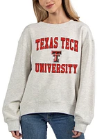 Texas Tech Red Raiders Womens Ash Old School Crew Sweatshirt
