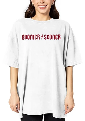 Oklahoma Sooners Womens White Band Short Sleeve T-Shirt