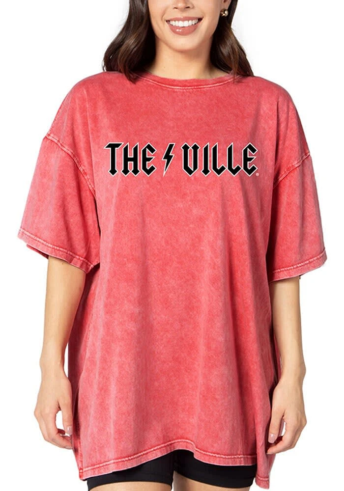 Louisville Cardinals Womens Cardinal Band Short Sleeve T-Shirt