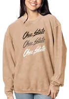 Ohio State Buckeyes Womens Corded Crew Sweatshirt