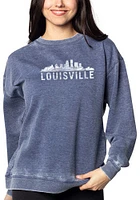 Louisville Womens Navy Blue Campus Crew Sweatshirt