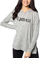 Louisville Womens Grey Wordmark Hooded Sweatshirt