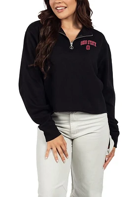 Ohio State Buckeyes Womens Black Team Pride 1/4 Zip Pullover