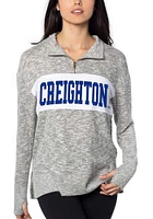 Creighton Bluejays Womens Grey Cozy Qtr Zip