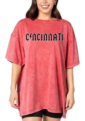 Cincinnati Cardinal Mineral Wash Band Short Sleeve Tee