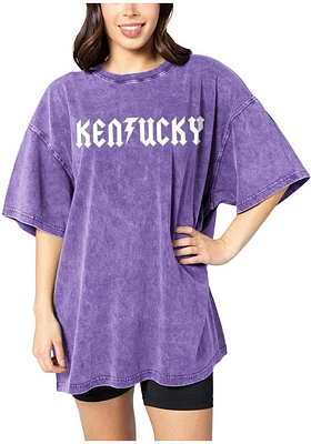 Kentucky Womens Purple X Short Sleeve T-Shirt