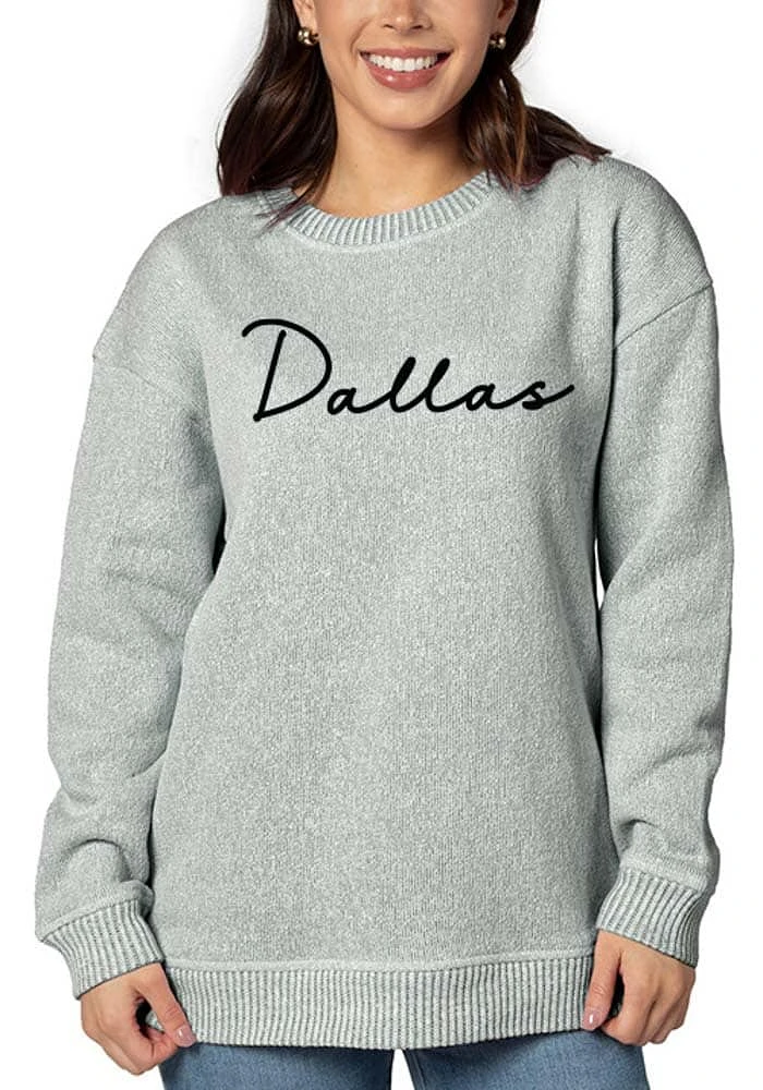 Dallas Ft Worth Womens Green Warm Up Design Crew Sweatshirt