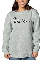 Dallas Ft Worth Womens Green Warm Up Design Crew Sweatshirt