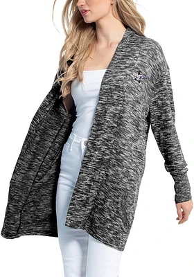 K-State Wildcats Womens Black Cozy Long Sleeve Cardigan