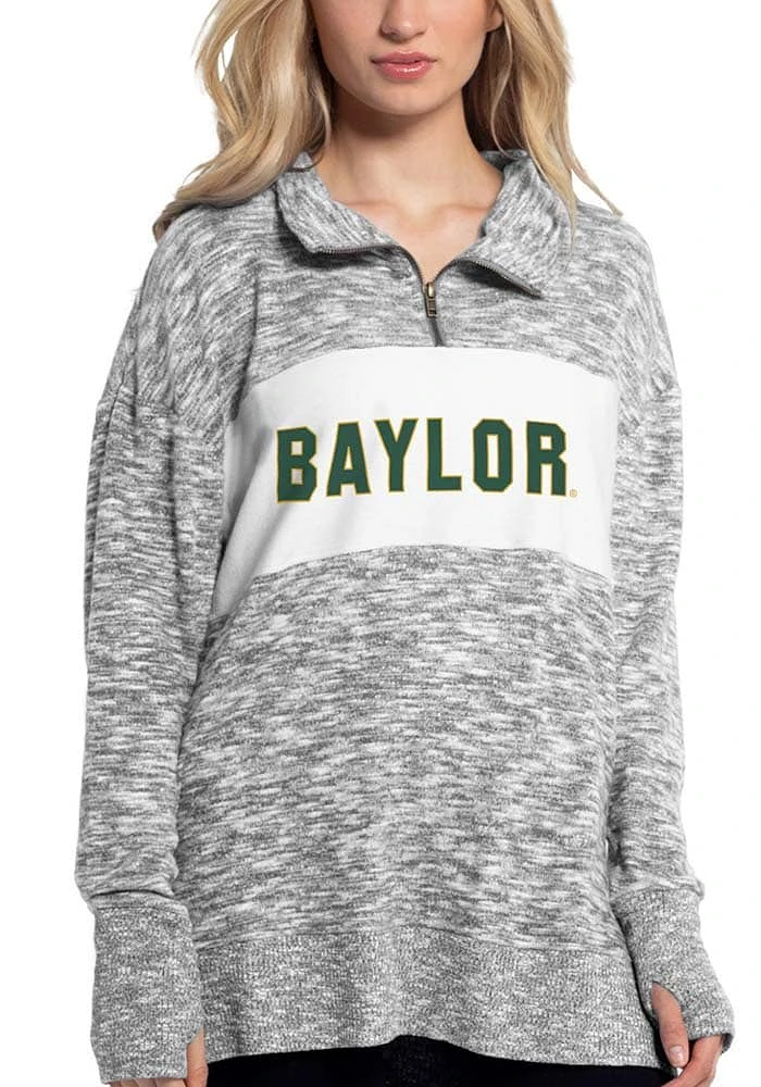 Baylor Bears Womens Grey Cozy Style Qtr Zip