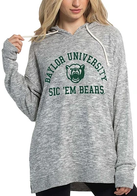 Baylor Bears Womens Grey Cozy Tunic Design Hooded Sweatshirt