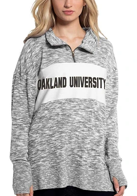 Oakland University Golden Grizzlies Womens Grey Cozy Style Qtr Zip
