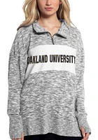 Oakland University Golden Grizzlies Womens Grey Cozy Style Qtr Zip