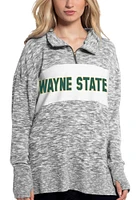 Wayne State Warriors Womens Grey Cozy Qtr Zip