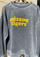 Missouri Tigers Womens Charcoal Campus Crew Sweatshirt