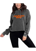 Oklahoma State Cowboys Womens Charcoal Campus Hooded Sweatshirt