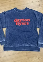 Dayton Flyers Womens Navy Blue Campus Crew Sweatshirt