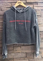 Texas Tech Red Raiders Womens Charcoal Campus Hooded Sweatshirt