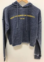West Virginia Mountaineers Womens Navy Blue Campus Hooded Sweatshirt