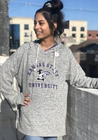 K-State Wildcats Womens Grey Cozy Tunic Hooded Sweatshirt