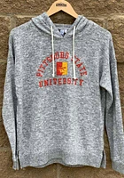 Pitt State Gorillas Womens Grey Cozy Tunic Hooded Sweatshirt