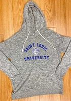 Saint Louis Billikens Womens Grey Cozy Tunic Hooded Sweatshirt